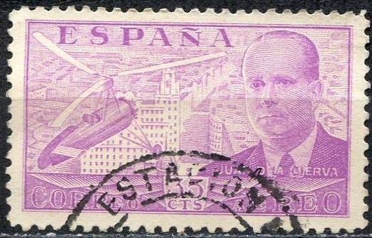 z vendido España 1939 882 Sello º Juan de la Cierva y Autogiro 35c Timbre Espagne Spain Spagna Espana Spanje Spanien 
